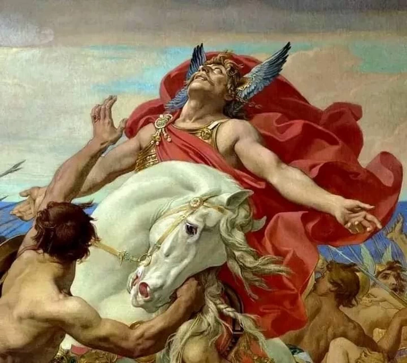 Pantheon - La battaglia di Tolbiac, Il voto di Clodoveo alla Battaglia di Tolbiac, dettaglio 4